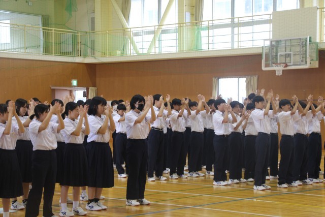 激励応援の様子